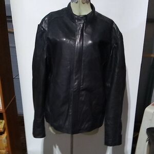 Johnson and Murphy Black Leather Jacket